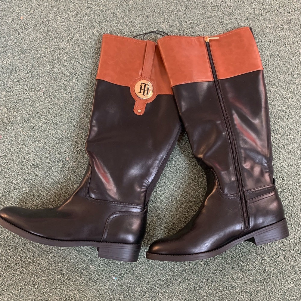 A new  Tommy Hilfiger  black and brown boot